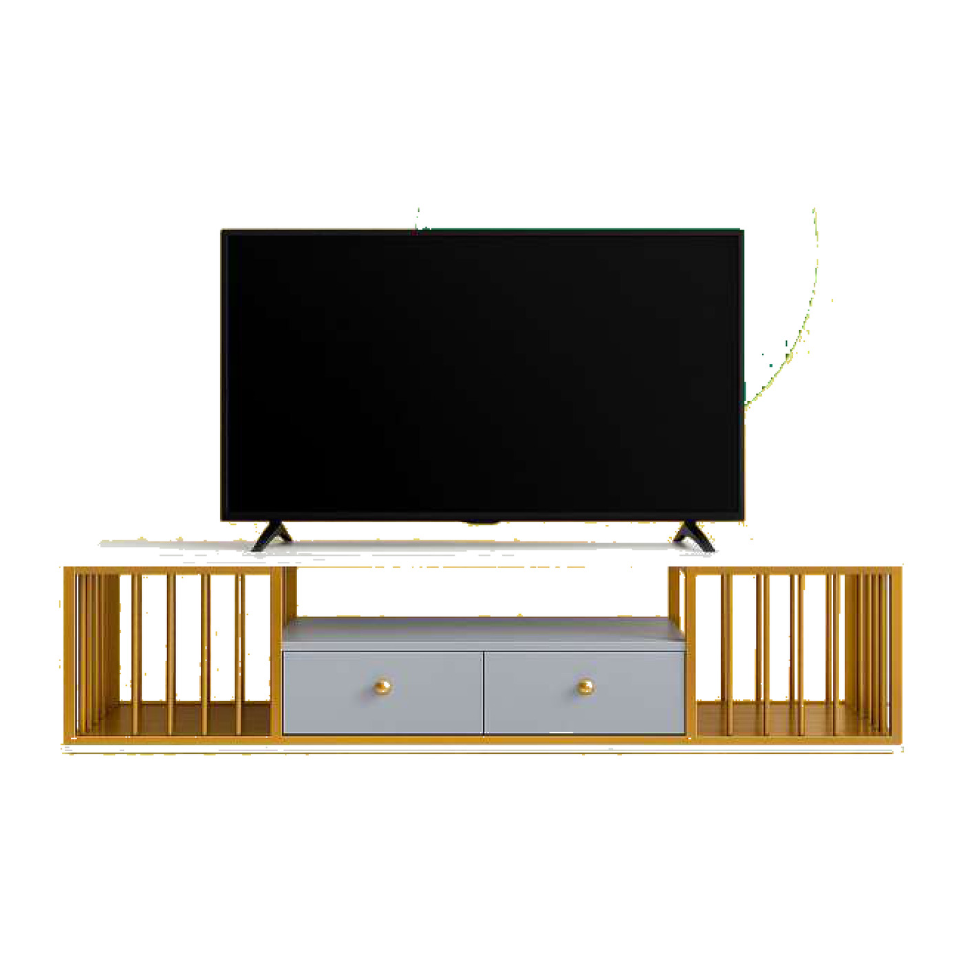 Meuble TV structure métal or — LAB STORE