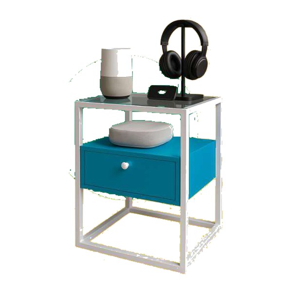 Table d'appoint métal & verre — LAB STORE